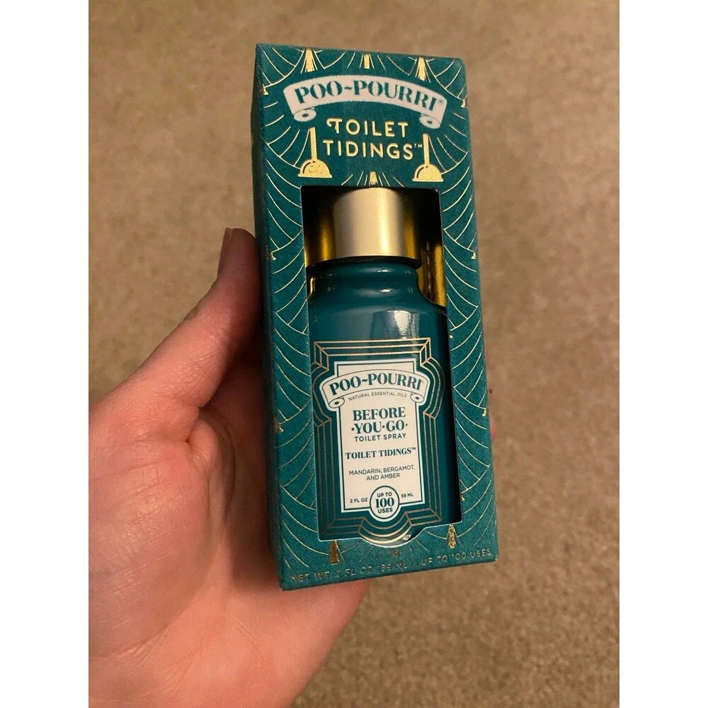 NEW Poo-Pourri Toilet Tidings, Toilet Spray Bathroom Hosting Festive Freshener